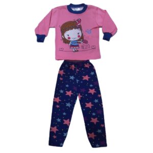 Kids Wear | Girls Winter Sweatshirt with Payjama Set with Fleece