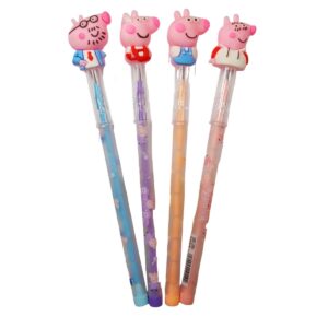 Kids Stationary | Peppa Family theme Pencils | Set of 10 Non-Sharpening Pencils