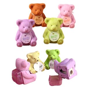 Kids Stationary | Teddy Eraser cum Sharpner | Set of 10 | Return Gifts