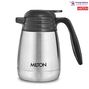 Milton Carafe Thermosteel 600 ML Kettle , Silver | Hot & Cold