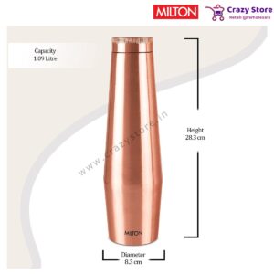 Milton Copper Crown 1100 Water Bottle | 1.09L | Boost Health